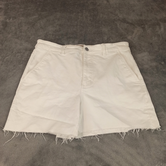 Everlane Pants - Everlane Moms Premium Button Fly Denim Jean Shorts Cut Off Wome Size 14